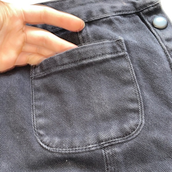 Cute Brandy Melville Gray Denim Front Button Skirt - Sz 27 Womens - Picture 3 of 8